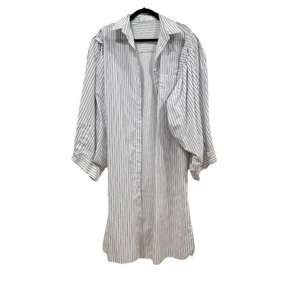 Striped White Women's Top - Picture 2 of 9